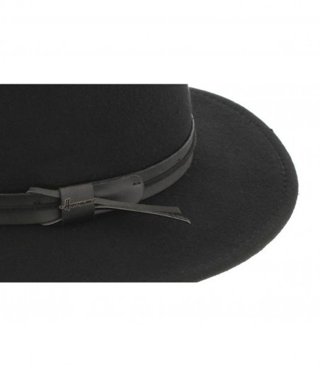 Herman black wool fedora